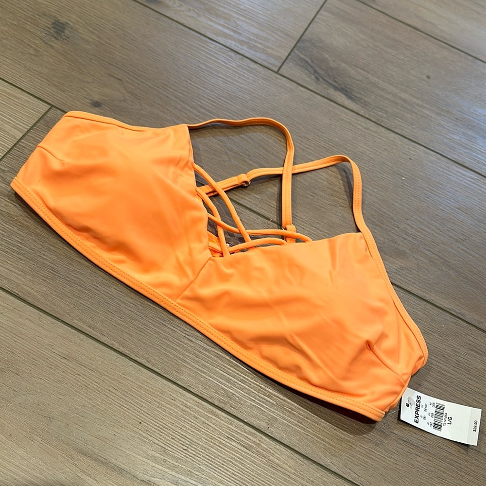 Orange express bikini top